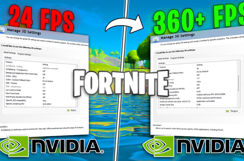  BEST NVIDIA Control Panel Settings for FORTNITE OG! – (0 FPS DROPS)