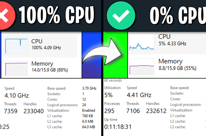  Fix 100% CPU USAGE while GAMING in WINDOWS 11 | 2024 Method!